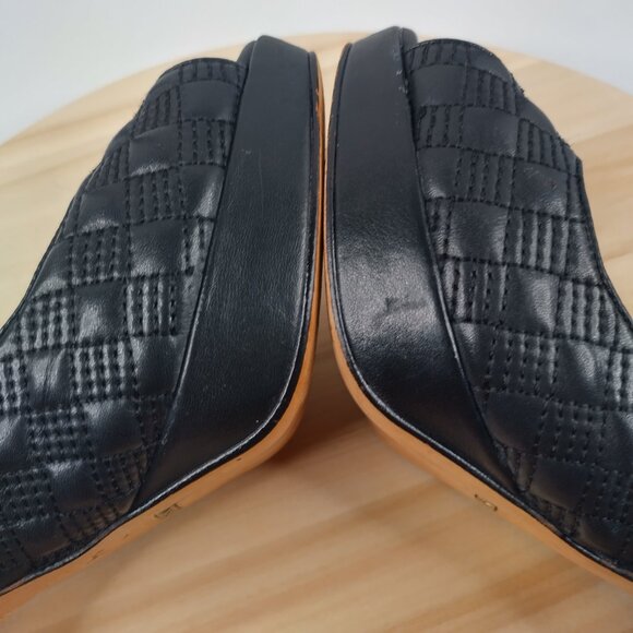 COLE HAAN Nike Air Heels Black Quilted Leather Open Toe High Heels Women US 8B - Picture 9 of 12